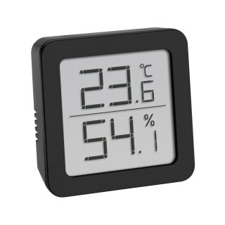 Digitales Thermo-Hygrometer schwarz
